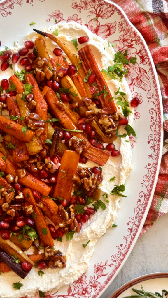spicy roasted carrots with whipped feta