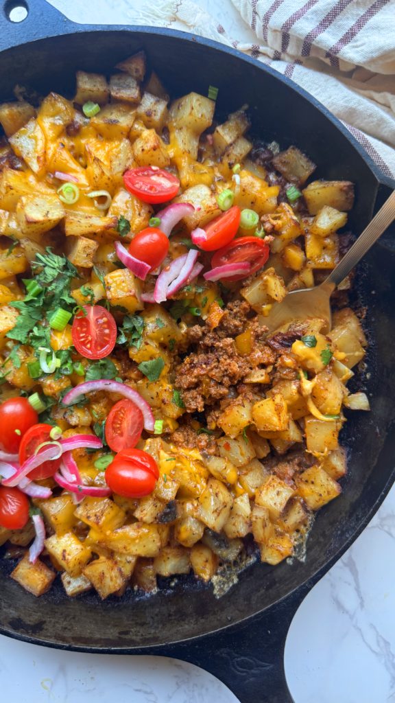 cheesy beef & potatoes
