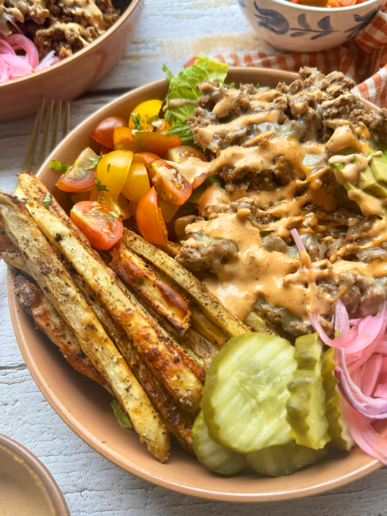 classic burger bowl