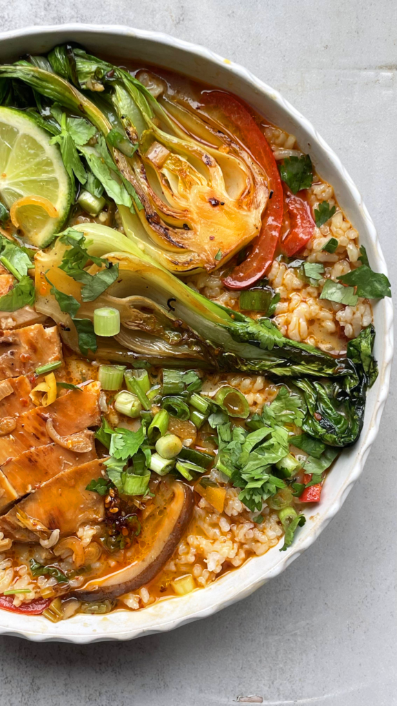 thai coconut brothy rice