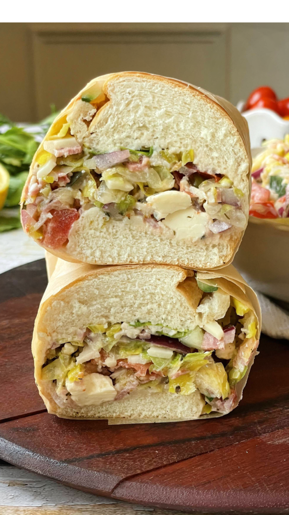 chopped greek grinder sandwich