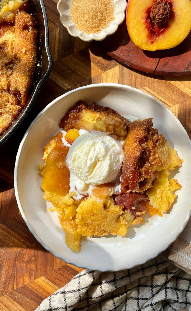 peach cobbler cornbread