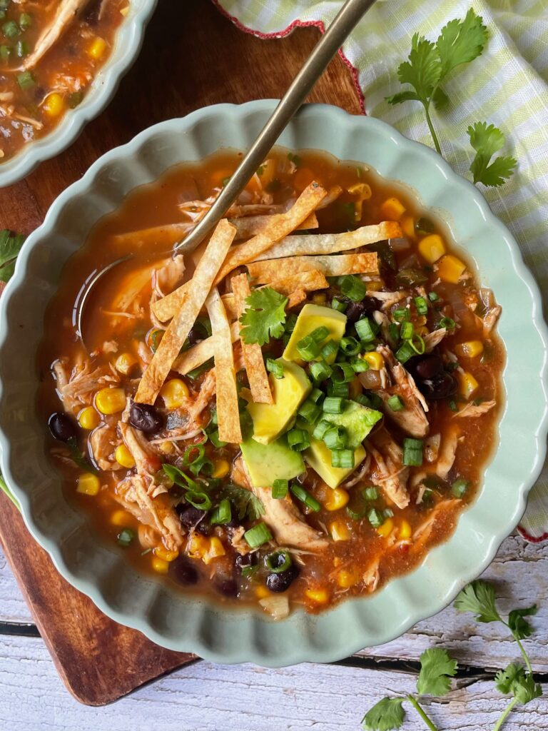 Slow Cooker Chicken Tortilla Soup