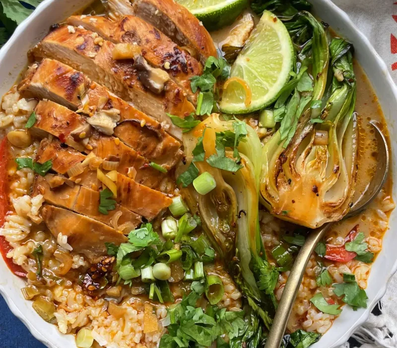 Chicken & brothy rice