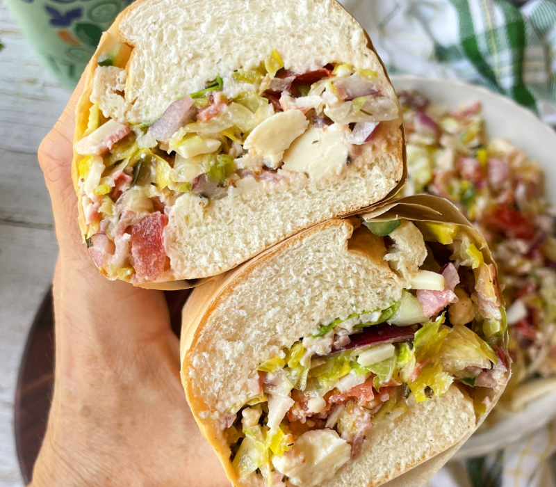 Chopped Greek Grinder Sandwich
