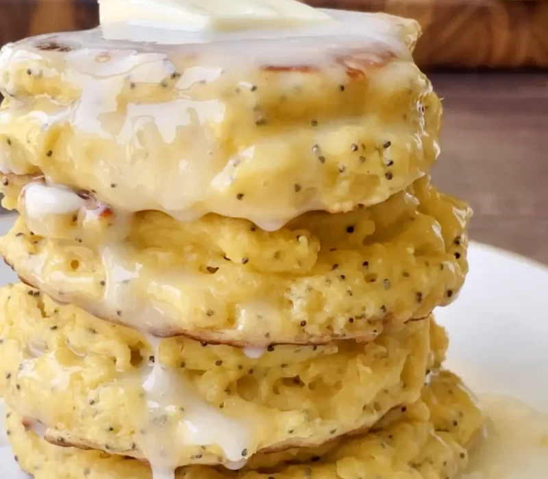 Lemon Poppyseed Protein Pancakes