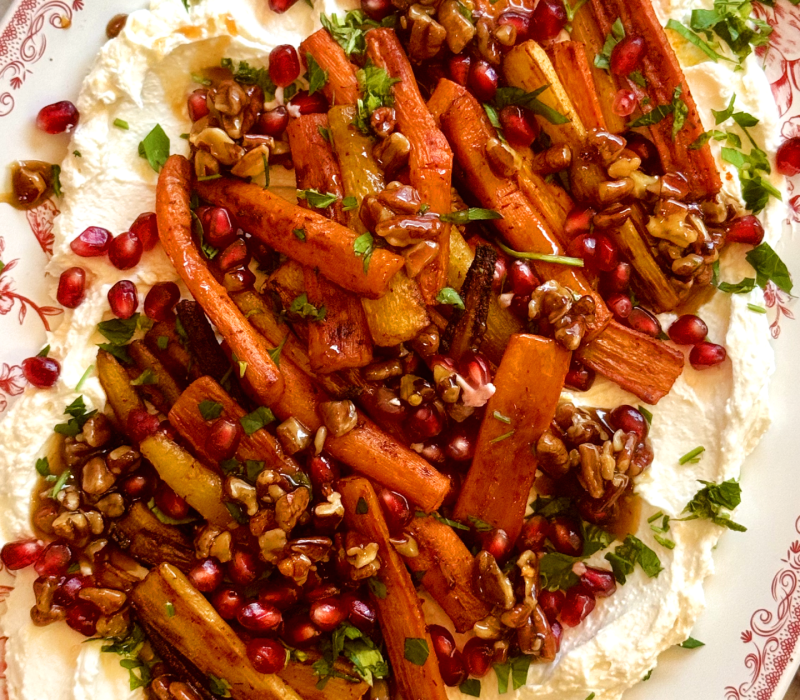 Roasted Carrots and Whipped Feta