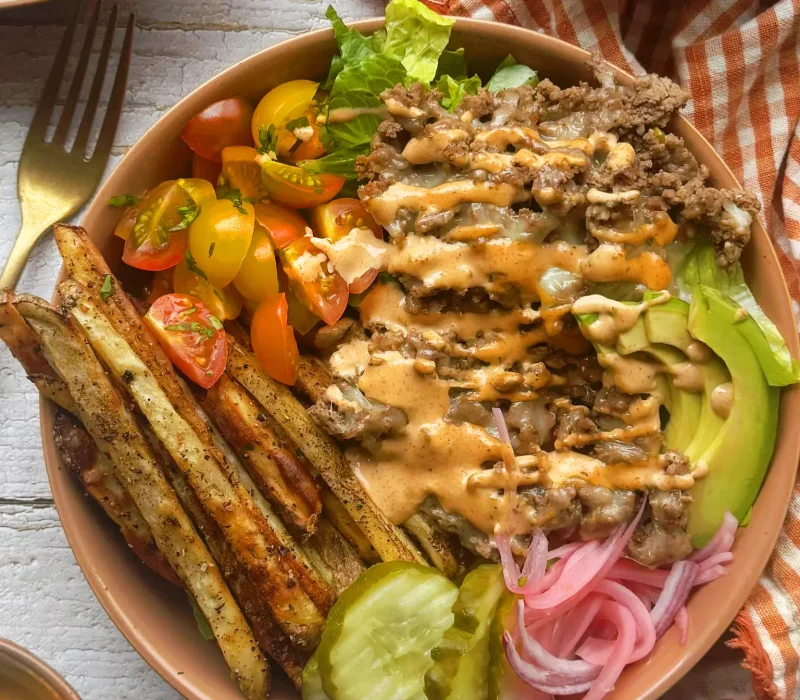 classic burger bowls